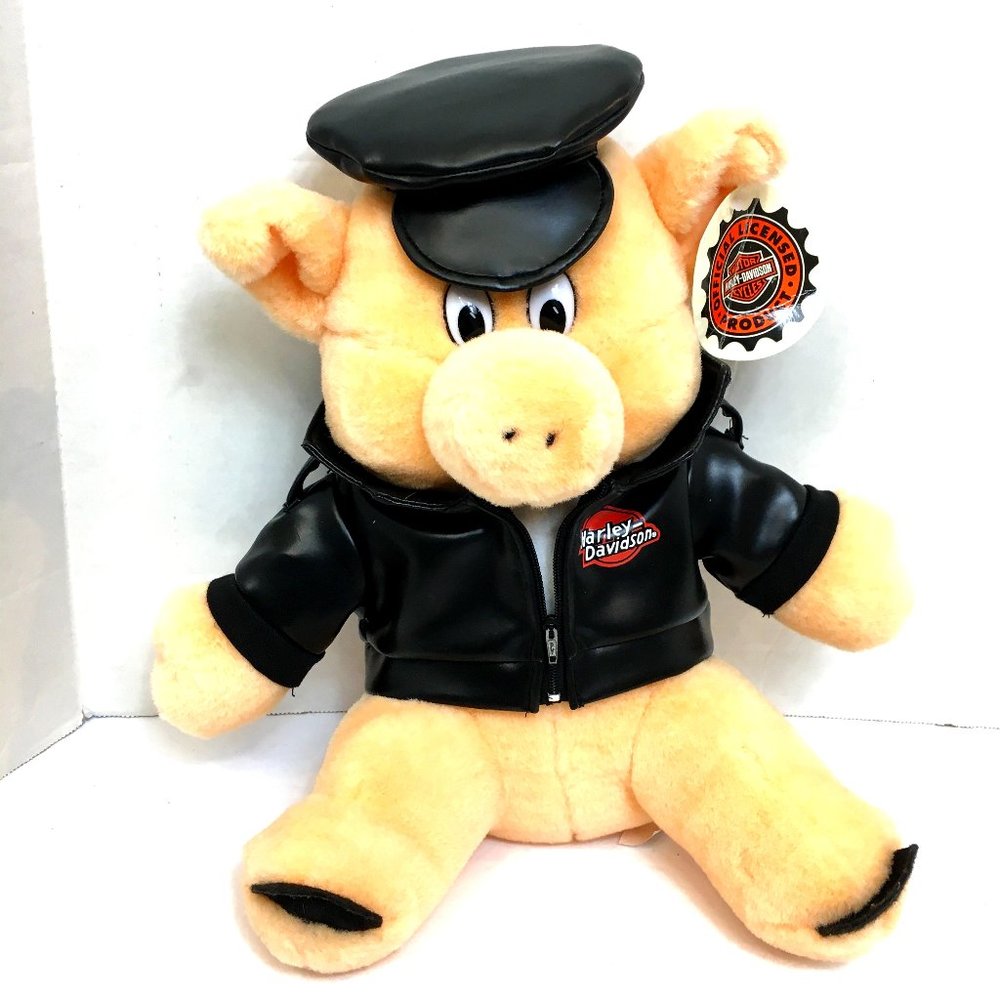 Harley Davidson Motorcycle Road Hog Toy Plush Pig NWT